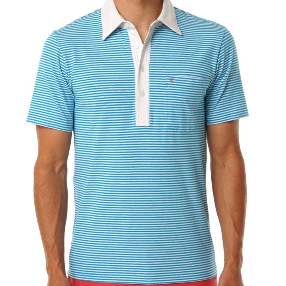 Criquet Polo "Nelson Stripe - Blue", Large, Used